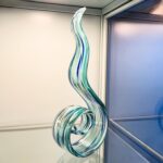 11.4" Tall Hand-Blown Glass Sculpture Murano-Style Sculpture Art Ornament Statue... - Image 4