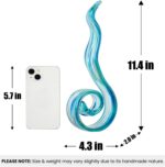 11.4" Tall Hand-Blown Glass Sculpture Murano-Style Sculpture Art Ornament Statue... - Image 9