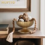 NUPTIO Gold Compote Vase for Centerpiece: 8.5" Wide Short Pedestal Footed Bowl f... - Image 5