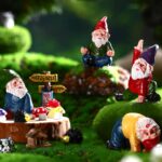 Jetec Gnomes Fairy Resin Statues Miniature Garden Accessories Mini Dwarf Figurin... - Image 3