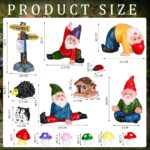 Jetec Gnomes Fairy Resin Statues Miniature Garden Accessories Mini Dwarf Figurin... - Image 4