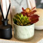 Artificial Plants Cute Colourful Succulents in Ceramic Planter Fake Plant Flower... - Image 5