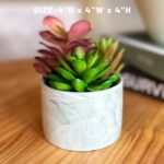 Artificial Plants Cute Colourful Succulents in Ceramic Planter Fake Plant Flower... - Image 7