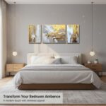 Hand Painted Abstract Canvas Wall Art for Living Room,Large Framed Gold Oil Pain... - Image 6