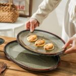 Ceramic Large Serving Platters- Set of 3 Oval Platters for Entertaining. Modern ... - Image 5