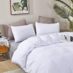 CLOTHKNOW White Full Size Comforter Set 3Pcs White Bedding Comforter Sets Soft M... - Image 4