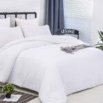 CLOTHKNOW White Full Size Comforter Set 3Pcs White Bedding Comforter Sets Soft M... - Image 6