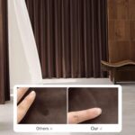 Beauoop Coffee Brown Velvet Curtains 84 Inches Long 2 Panels for Bedroom Living ... - Image 4