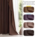 Beauoop Coffee Brown Velvet Curtains 84 Inches Long 2 Panels for Bedroom Living ... - Image 7