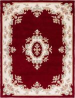 Handmade Royal Aubusson Wool Area Rug – Luxury Traditional Carpet, Space-Dyed Pr... - Image 3