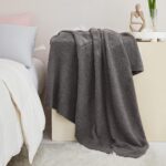 CYMULA Knit Throw Blanket for Couch Dark Grey-Super Soft Lightweight Plush Fuzzy... - Image 5
