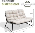 Crestlive Products Outdoor Loveseat, 2-Seat Sofa with Soft Cushion, All-Weather ... - Image 3
