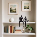 Quoowiit Black Bookshelf Decor Family Sculpture, Abstract Art Ornament Coffee Ta... - Image 9