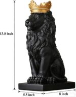 LANKIN 15''H Black Lion Statue, Top Collection Figurine, Home/Desk/Outdoor Decor... - Image 4