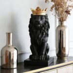 LANKIN 15''H Black Lion Statue, Top Collection Figurine, Home/Desk/Outdoor Decor... - Image 5
