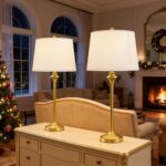 Maxax Brass Gold Table Lamps Set of 2 for Living Room, 26" Modern Buffet Lamps G... - Image 6