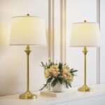 Maxax Brass Gold Table Lamps Set of 2 for Living Room, 26" Modern Buffet Lamps G... - Image 9