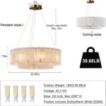 Alabaster Chandeliers D23in Round Chandeliers for Dining Room Small Chandelier L... - Image 3