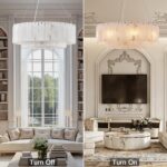 Alabaster Chandeliers D23in Round Chandeliers for Dining Room Small Chandelier L... - Image 4
