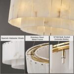 Alabaster Chandeliers D23in Round Chandeliers for Dining Room Small Chandelier L... - Image 5