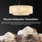 Alabaster Chandeliers D23in Round Chandeliers for Dining Room Small Chandelier L... - Image 6