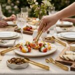 6 PCS Gold Mini Serving Tongs, 4.25 Inch 304 Stainless Steel Appetizer Tongs for... - Image 3