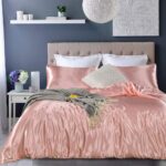 Erosebridal Hotel Pink Duvet Cover Queen Silk Like Satin Bedding Set Summer Reve... - Image 3