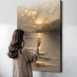 TAILORED CANVASES Golden Horizon Abstract Wall Art Gold Accent Decor Black and G... - Image 5