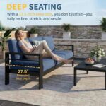 Wisteria Lane Aluminum Patio Furniture Set for All Weather, Oversized Metal Outd... - Image 6