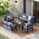 Wisteria Lane Aluminum Patio Furniture Set for All Weather, Oversized Metal Outd... - Image 8