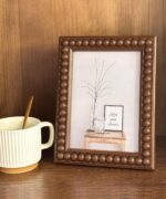 5x7 Picture Frame Wood Beaded Photo Frame MDF Brown Rusitc Frames Vintage Unique... - Image 6