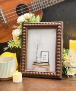 5x7 Picture Frame Wood Beaded Photo Frame MDF Brown Rusitc Frames Vintage Unique... - Image 9