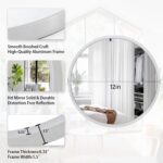 JJUUYOU Round Wall Mirror Circular Mirror for Bathroom Sliver Mirrors Silver Van... - Image 3