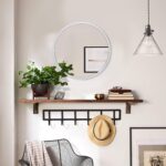 JJUUYOU Round Wall Mirror Circular Mirror for Bathroom Sliver Mirrors Silver Van... - Image 7