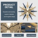 Starburst Large Wall Clock,Mid Century Decorative Wall Clock Modern Silent Clock... - Image 4
