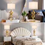 28.5" Modern Sculptural Living Room Table Lamps Set of 2 with USB A+C & AC Outle... - Image 8