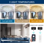 Modern Crystal Chandeliers for Living Room Ceiling Light Fixture LED Dimmable La... - Image 4