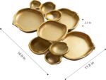 Set of 10 Gold Round Serving Bowls, 17 Inch Decorative Snack Tray Set for Chip &... - Image 3