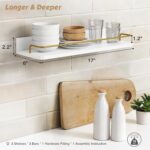 Forbena Gold Floating Shelves for Wall Decor Set of 3, Bathroom Shelves Over Toi... - Image 4