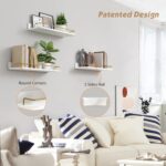 Forbena Gold Floating Shelves for Wall Decor Set of 3, Bathroom Shelves Over Toi... - Image 5