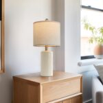 G-SAFAVA 20.25" Small Single Table Lamp for Bedroom Modern Ceramic Nightstand La... - Image 8
