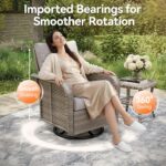 Aoxun Luxury 9-Piece Patio Furniture Set, 360° Swivel Chairs, Wicker Rattan Sofa... - Image 5