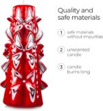 Carved Candles - Handmade Long Burning Decorative Luxury Candles - Unscented - f... - Image 6