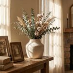 Rustic Vintage Off-WhiteTerracotta Pot, 5.3 Inch Aged Ceramic Vase for Dried/Fre... - Image 3