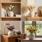 Rustic Vintage Off-WhiteTerracotta Pot, 5.3 Inch Aged Ceramic Vase for Dried/Fre... - Image 6