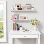 Forbena Floating Shelves for Wall 24 Inches Long, Modern White Wall Shelving Uni... - Image 3