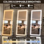 FENNIO 70" x 32" Large Luxury Wall Mounted Mirror with LED Lights - Full Length ... - Image 3