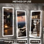 FENNIO 70" x 32" Large Luxury Wall Mounted Mirror with LED Lights - Full Length ... - Image 5