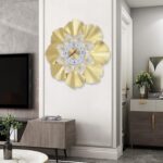 3D Creative Ginkgo Biloba Wall Clock, 27.56In Gold Dial Design, Silent Seconds M... - Image 8