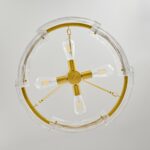 Modern Glass Chandeliers for Dining Room: 22" Drum Kitchen Chandelier Over Table... - Image 9